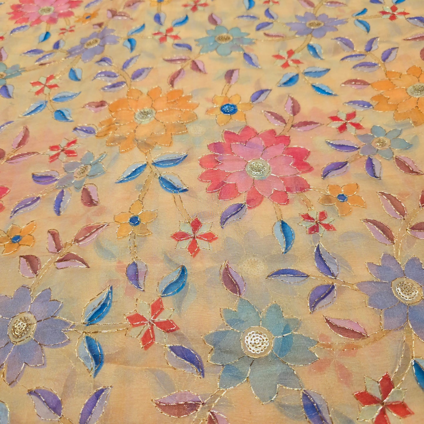 Organza Flower Print (Yellow)
