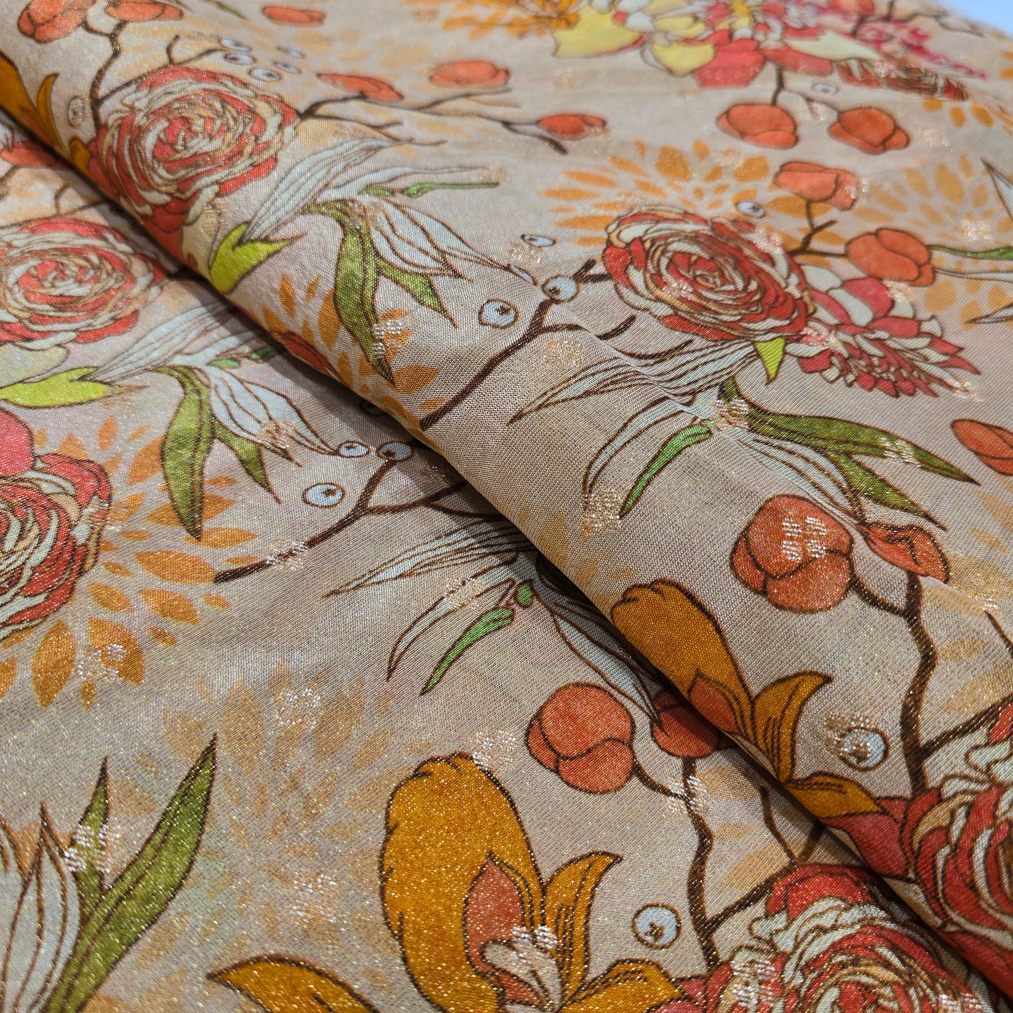 Tissue Flower Print (Peach)