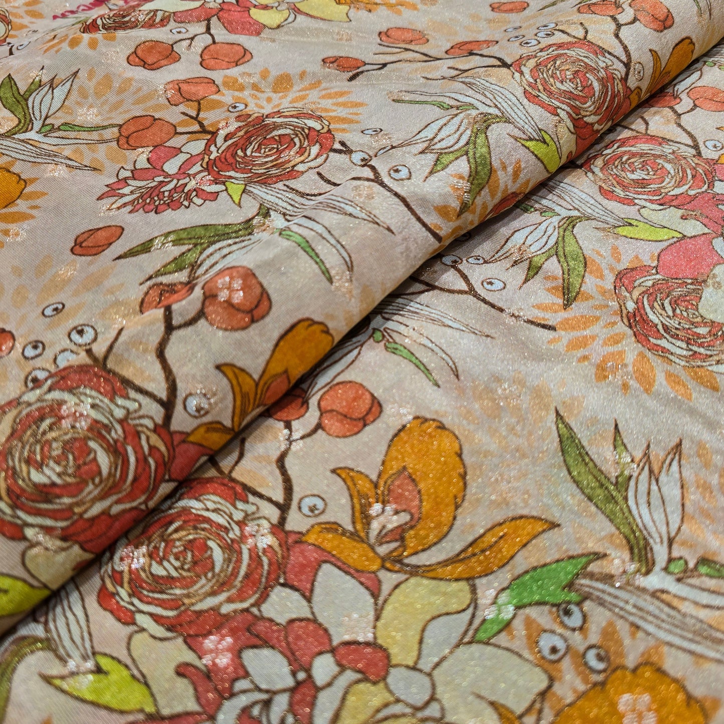 Tissue Flower Print (Peach)