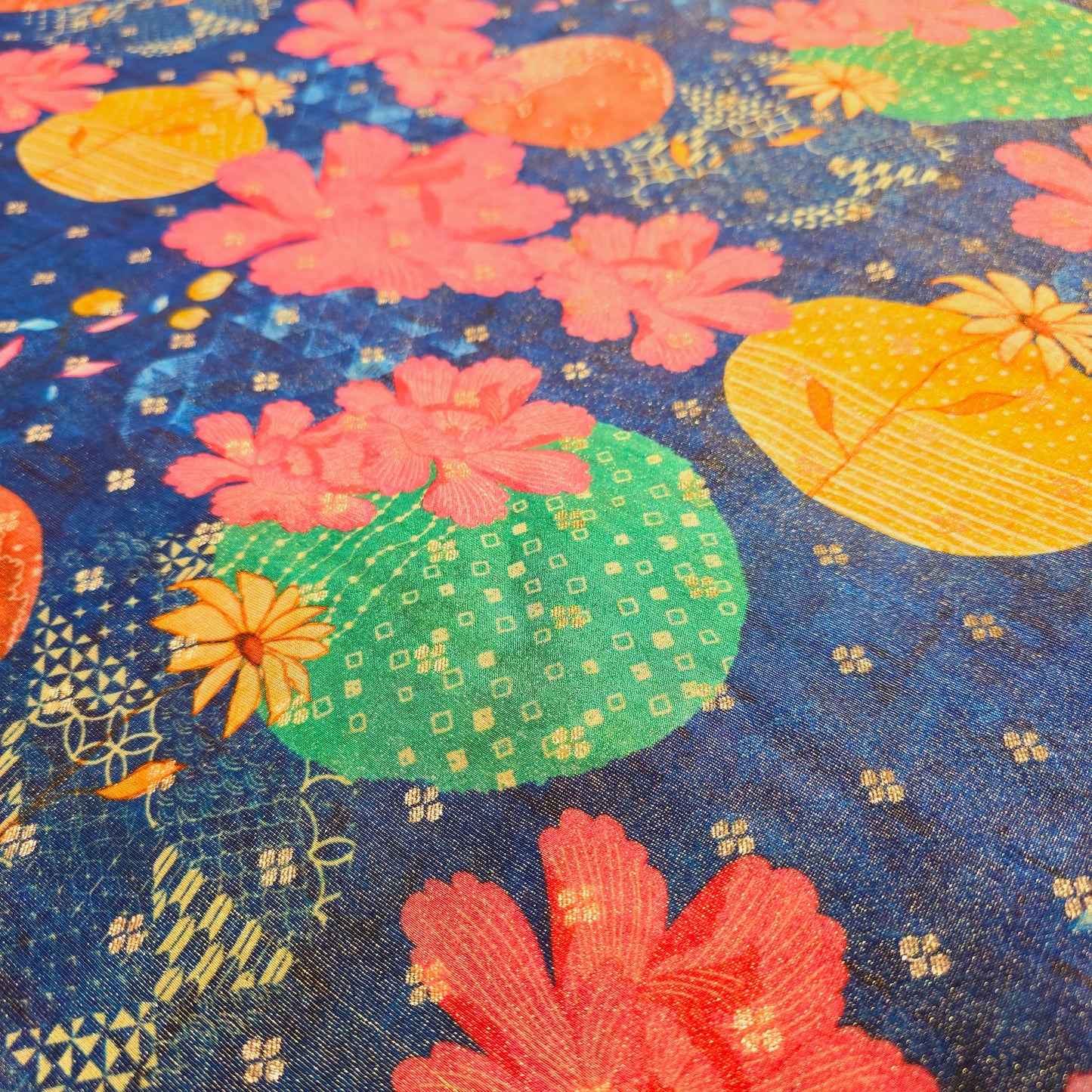 Tissue Flower Print (Dark Blue)