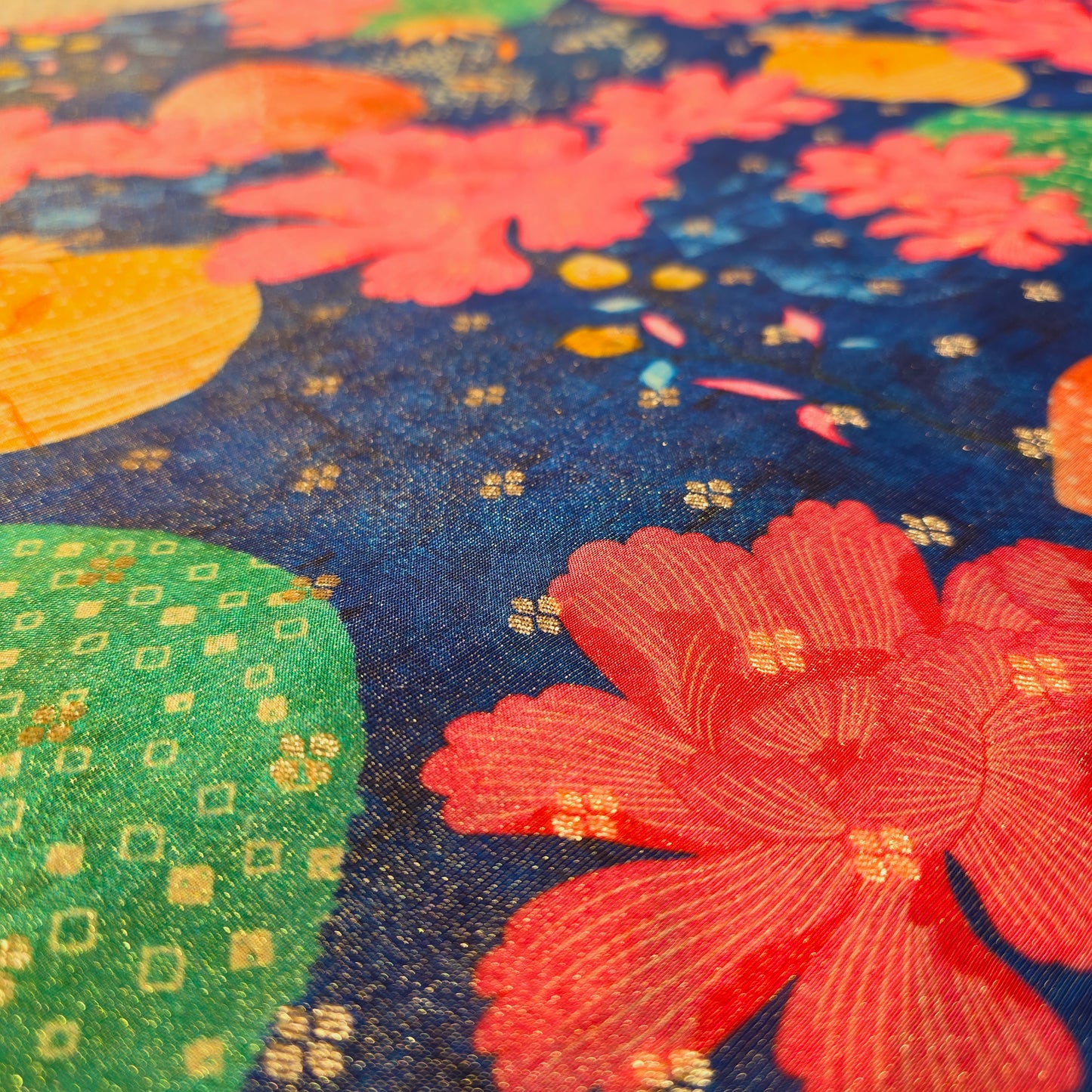 Tissue Flower Print (Dark Blue)