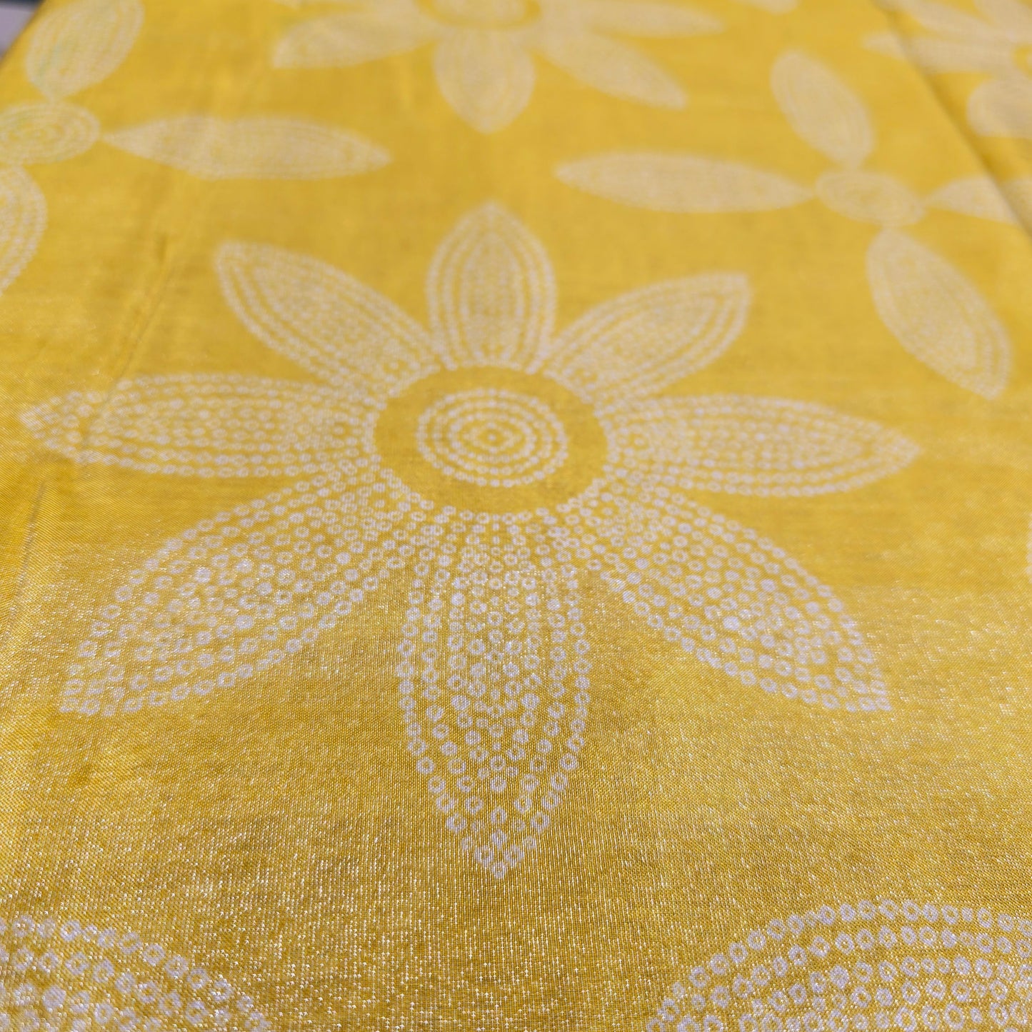 Tissue Bandni Print (Yellow)