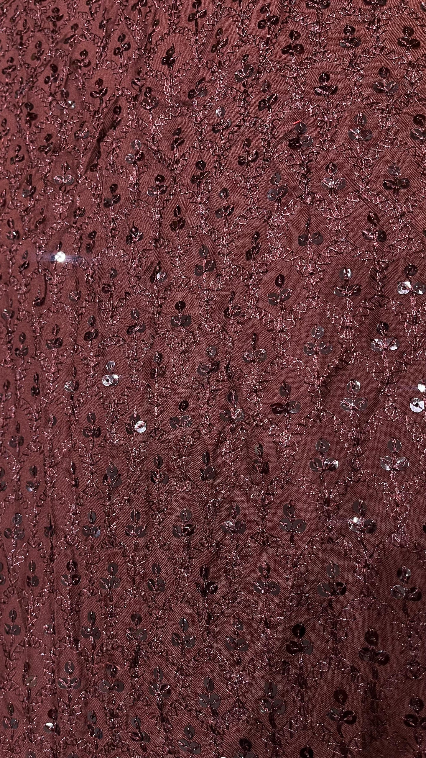 Rayon Fabric with Sifli Work