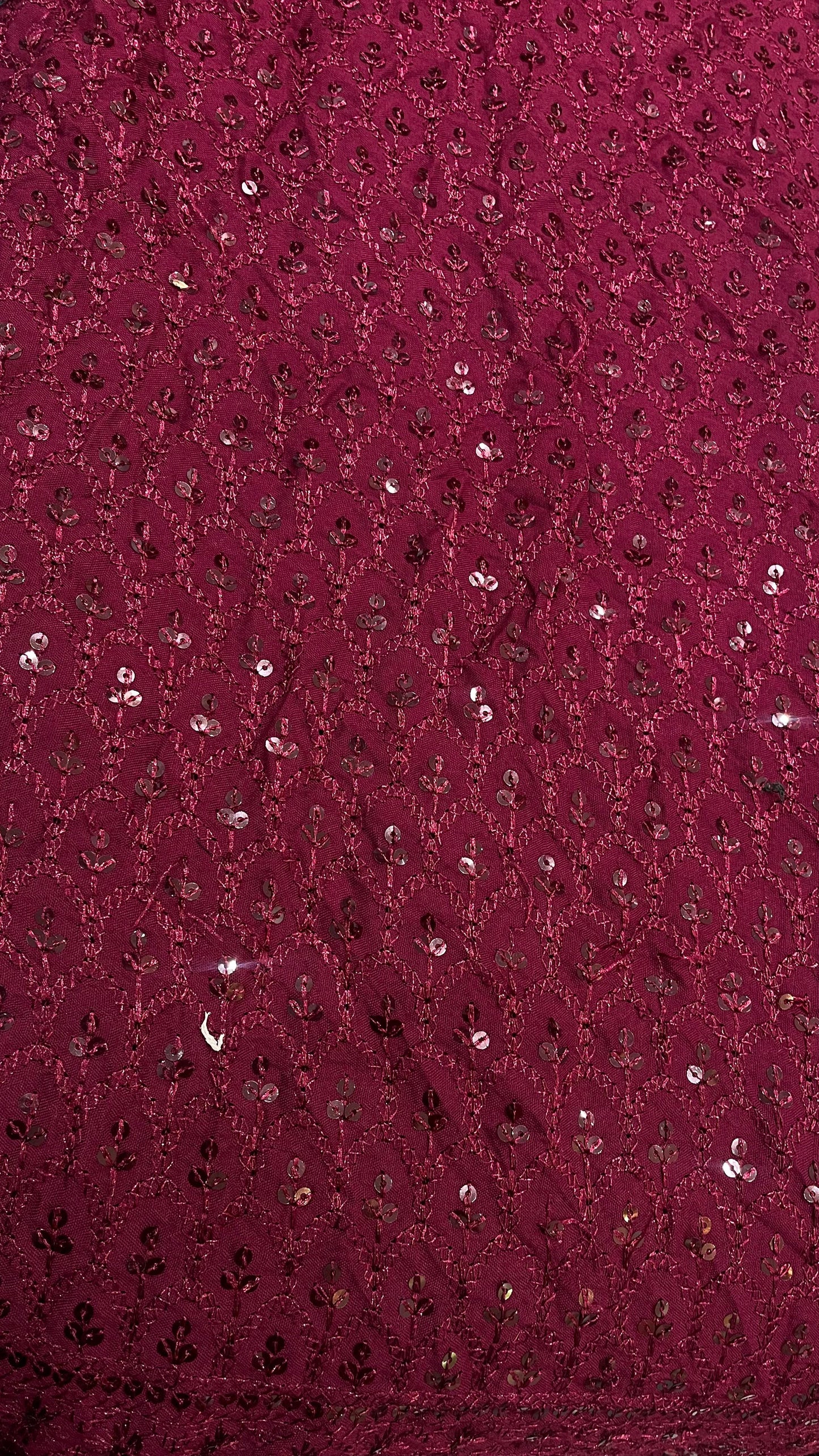 Rayon Fabric with Sifli Work