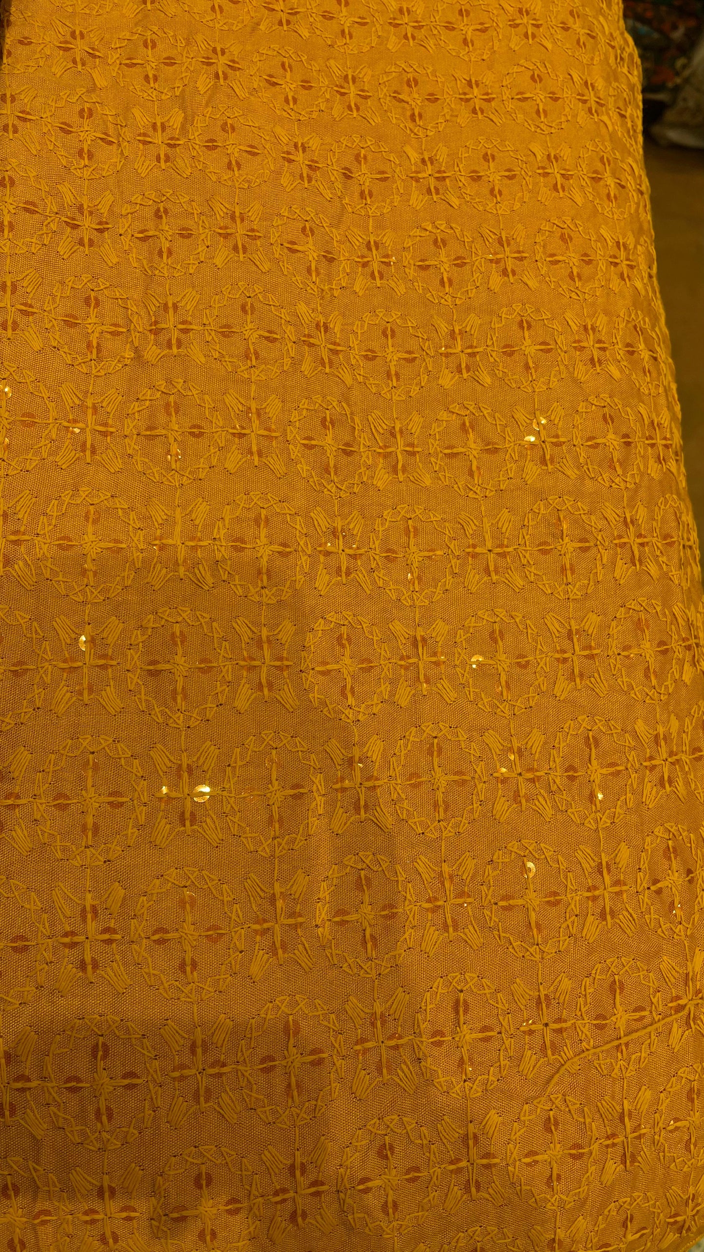Rayon Fabric with Sifli Work