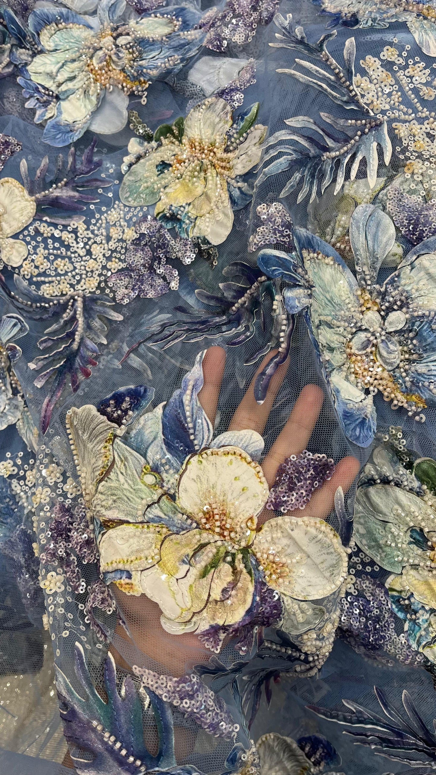 Digital print On Net with Applic Work