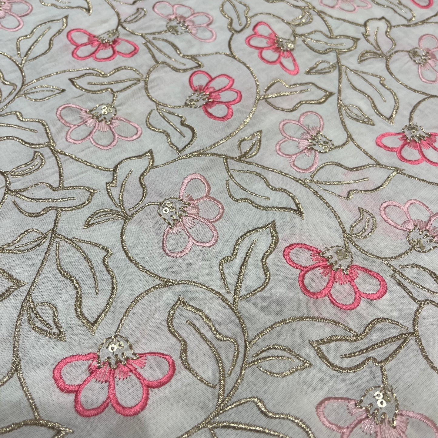 Cotton Aariwork (Pink)