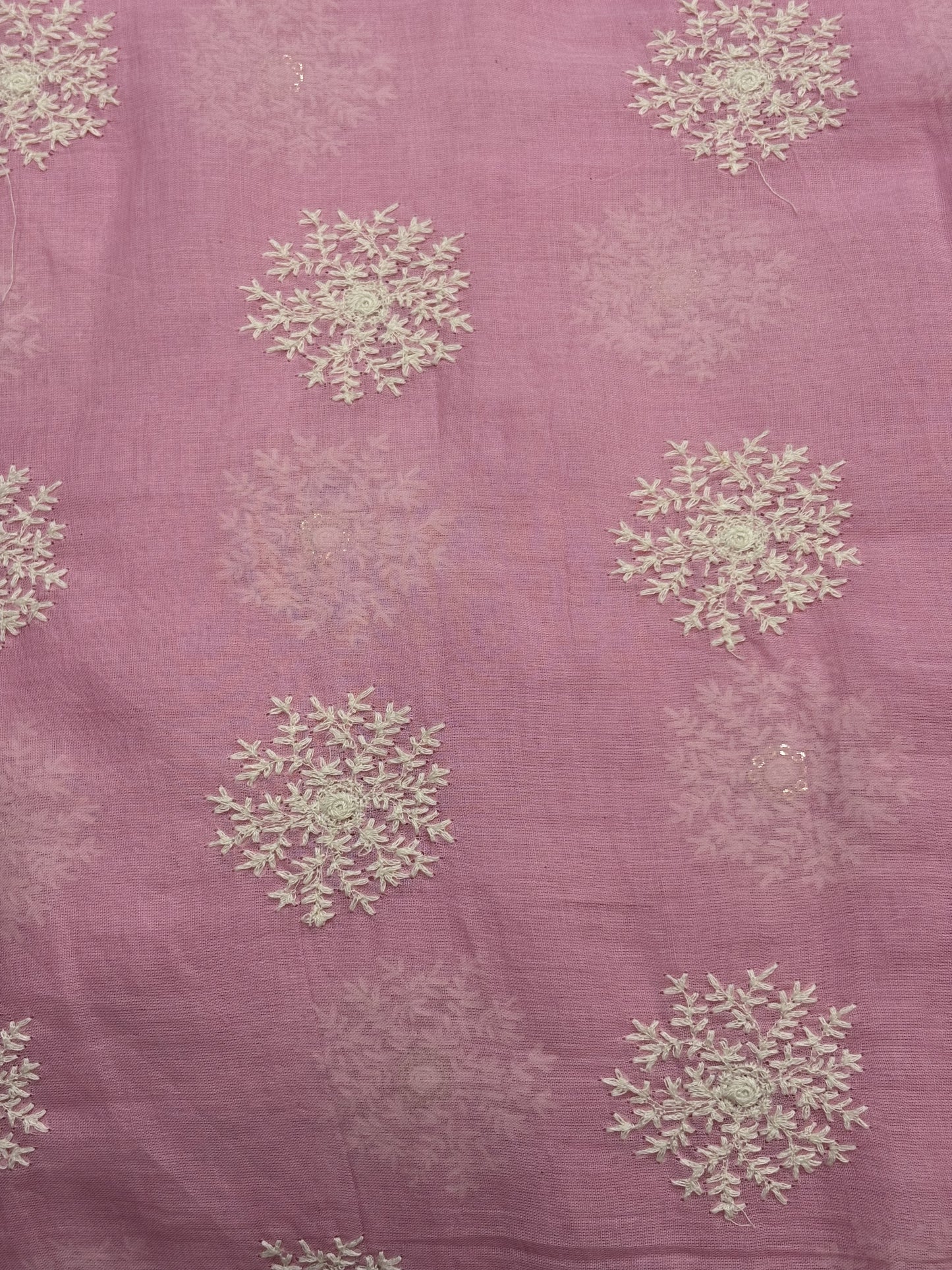 Threadwork butta on mal cotton
