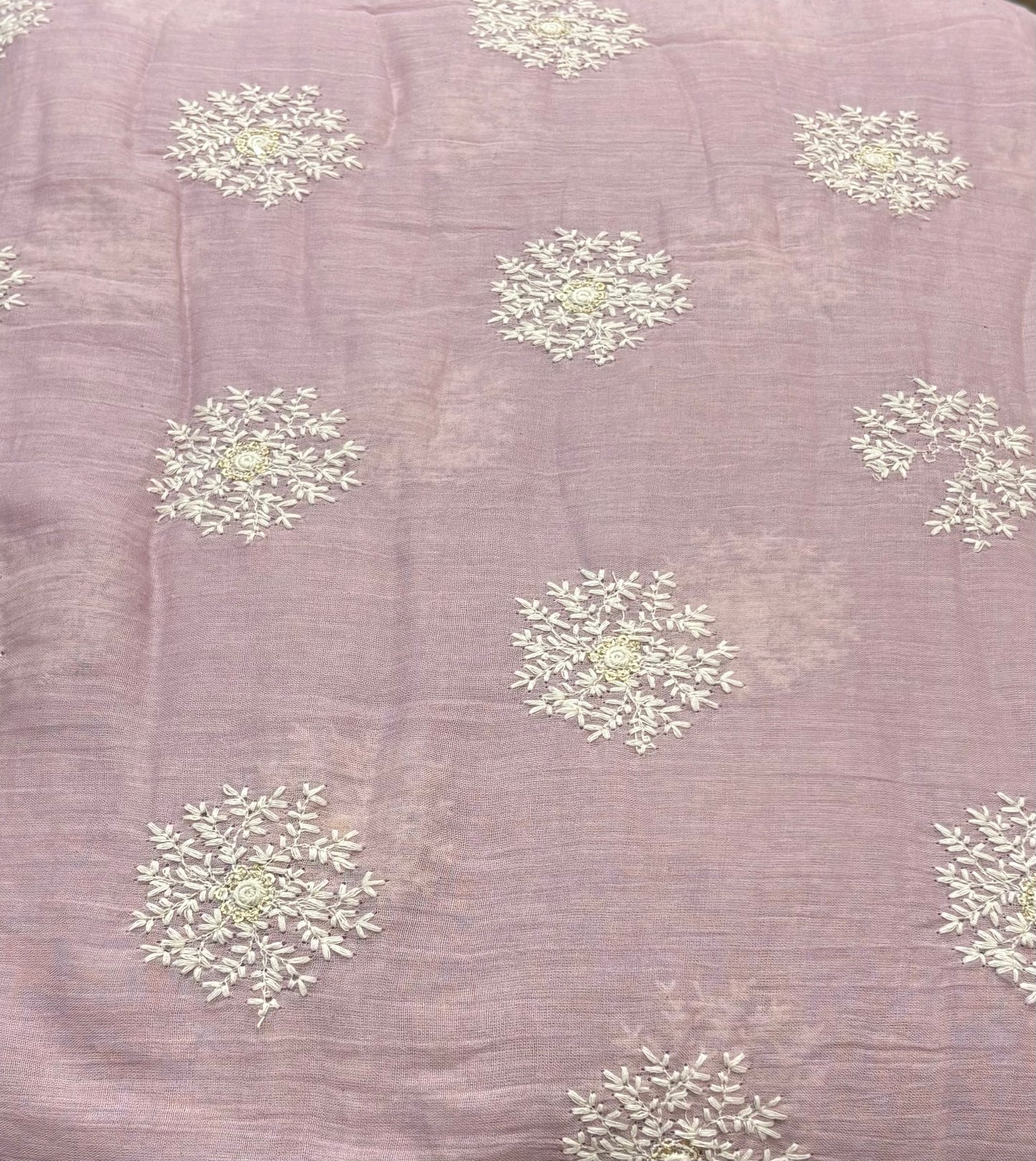 Threadwork butta on mal cotton
