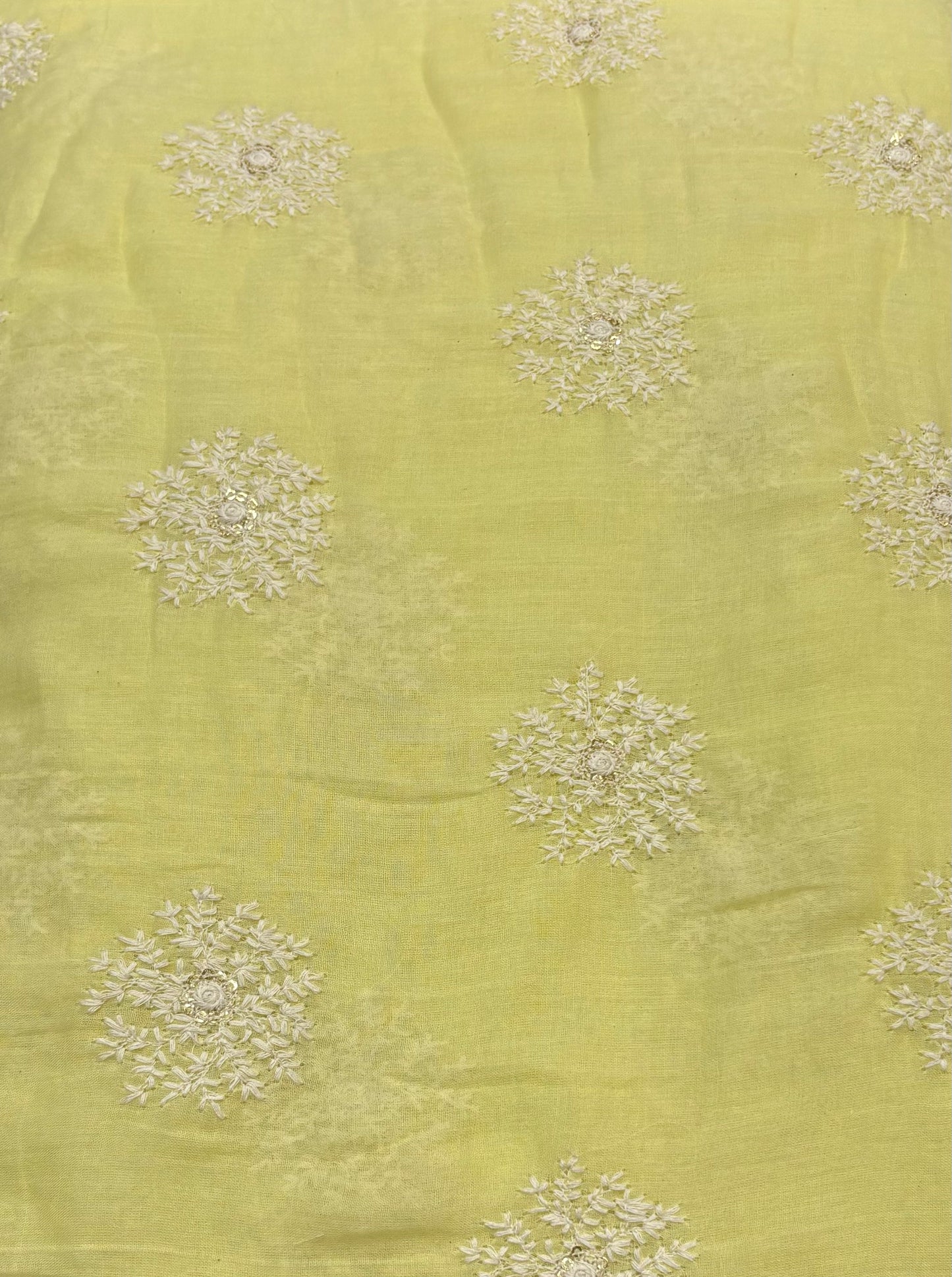 Threadwork butta on mal cotton
