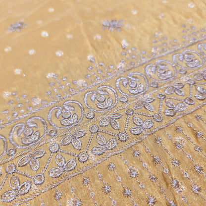 Tissue with Chota Buta & Border (Pale Yellow)