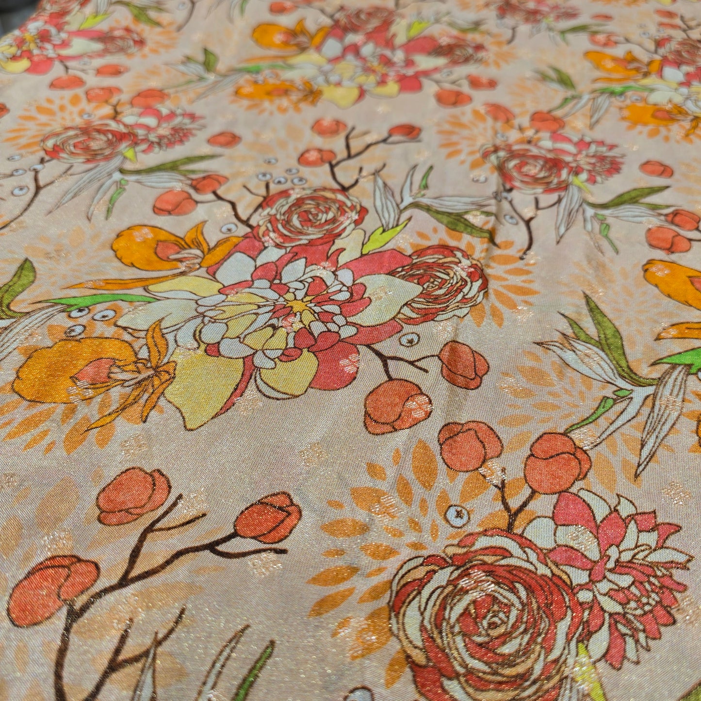 Tissue Flower Print (Peach)