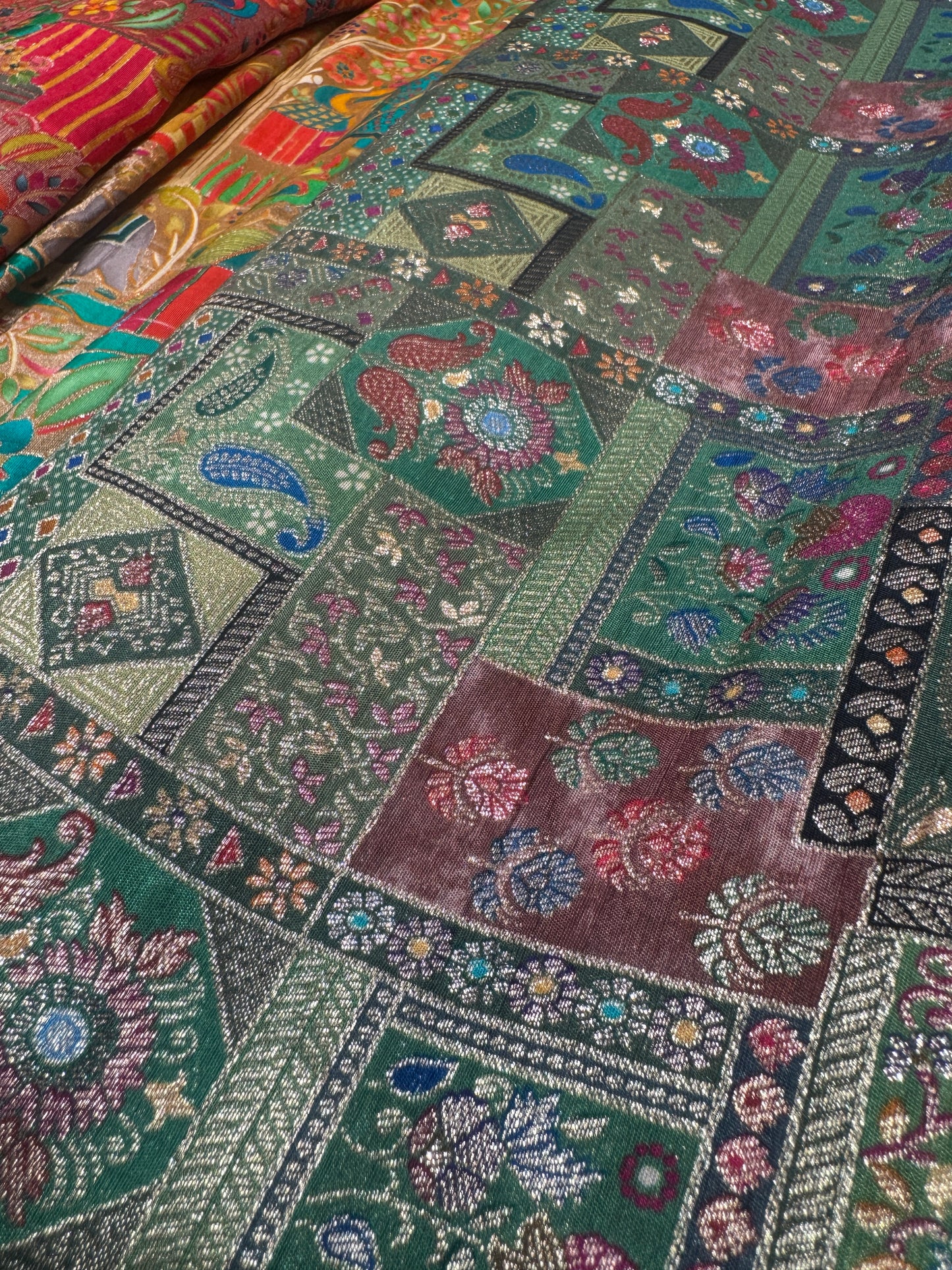 Green Banarasi Fabric