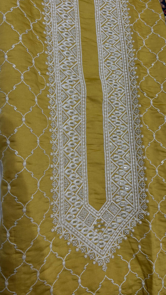Cotton Silk Kurta Set Fabric