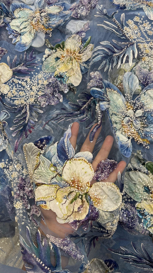 Digital print On Net with Applic Work