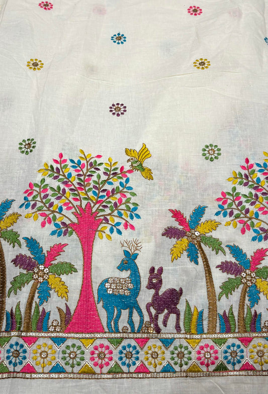 Kora Cotton with Threadwork on Daman