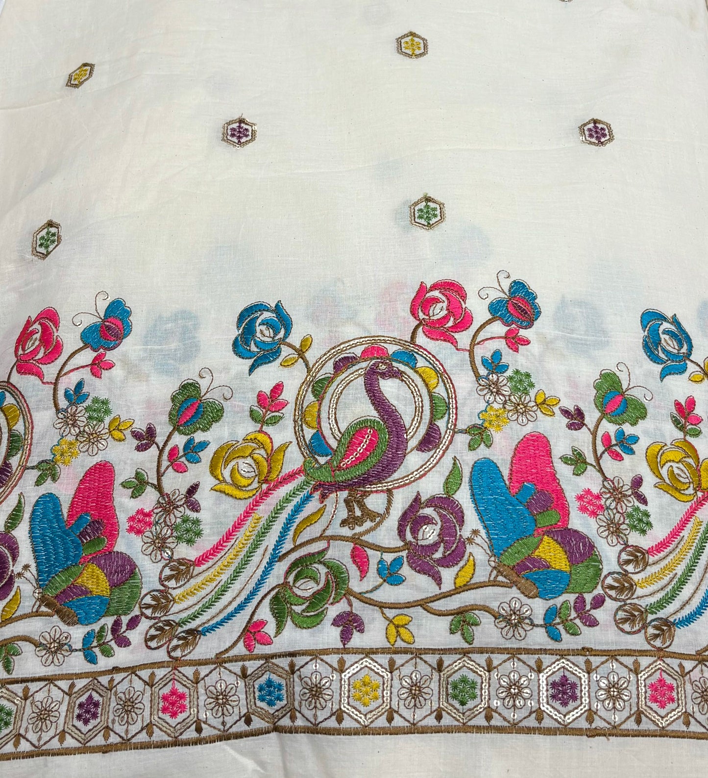 Kora Cotton with Threadwork on Daman