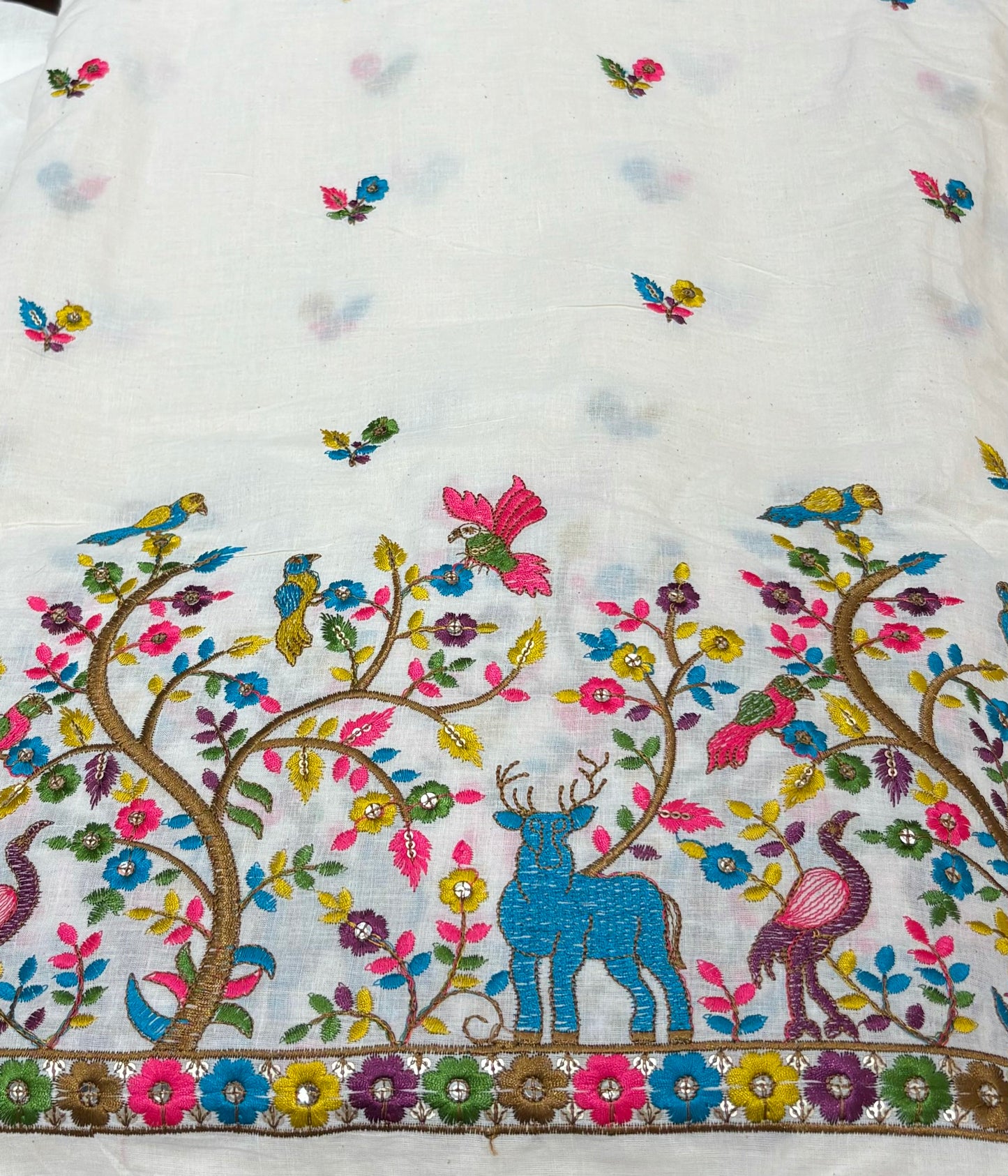 Kora Cotton with Threadwork on Daman