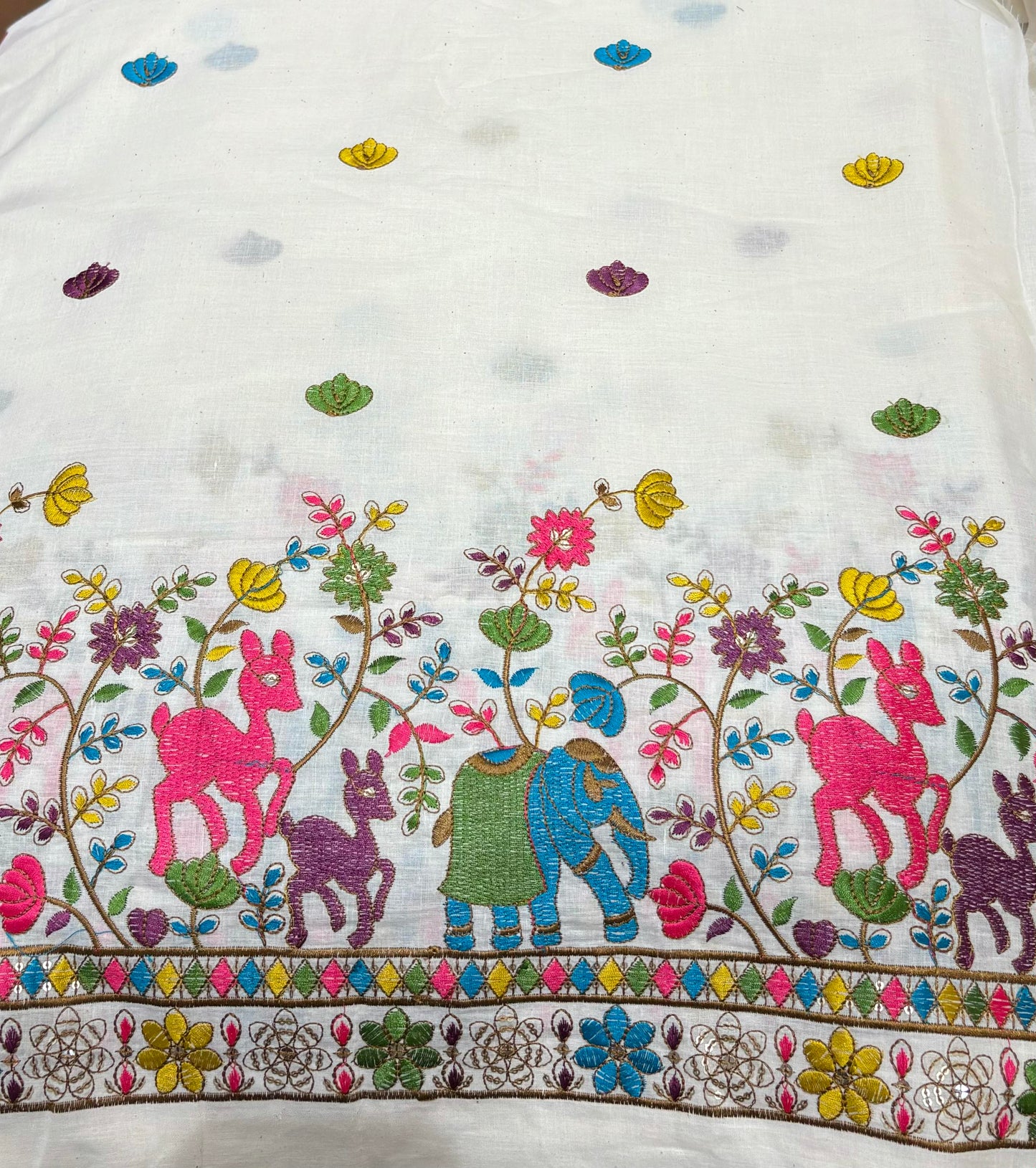 Kora Cotton with Threadwork on Daman