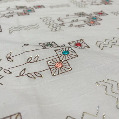Cotton Threadwork (Squared flowers)