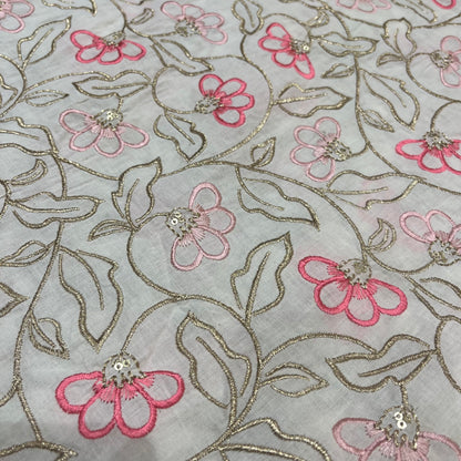 Cotton Aariwork (Pink)