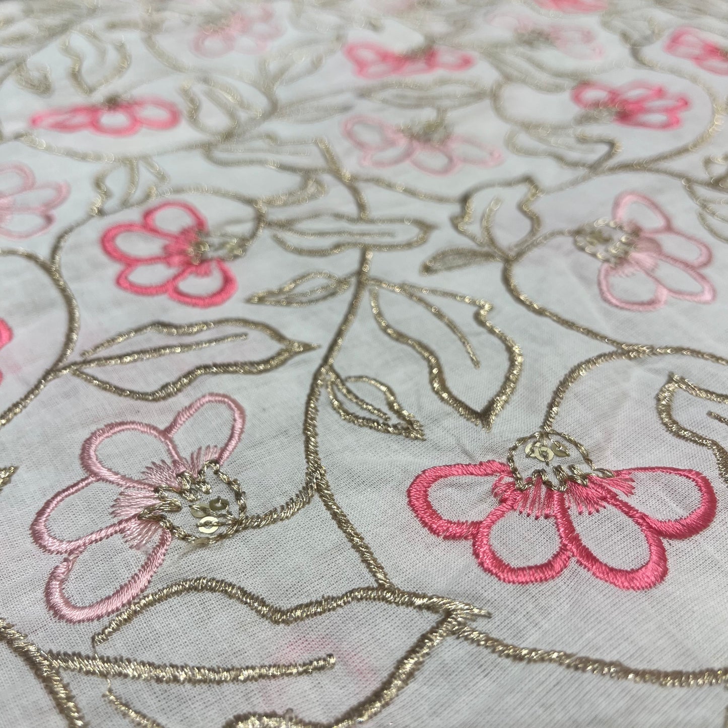 Cotton Aariwork (Pink)