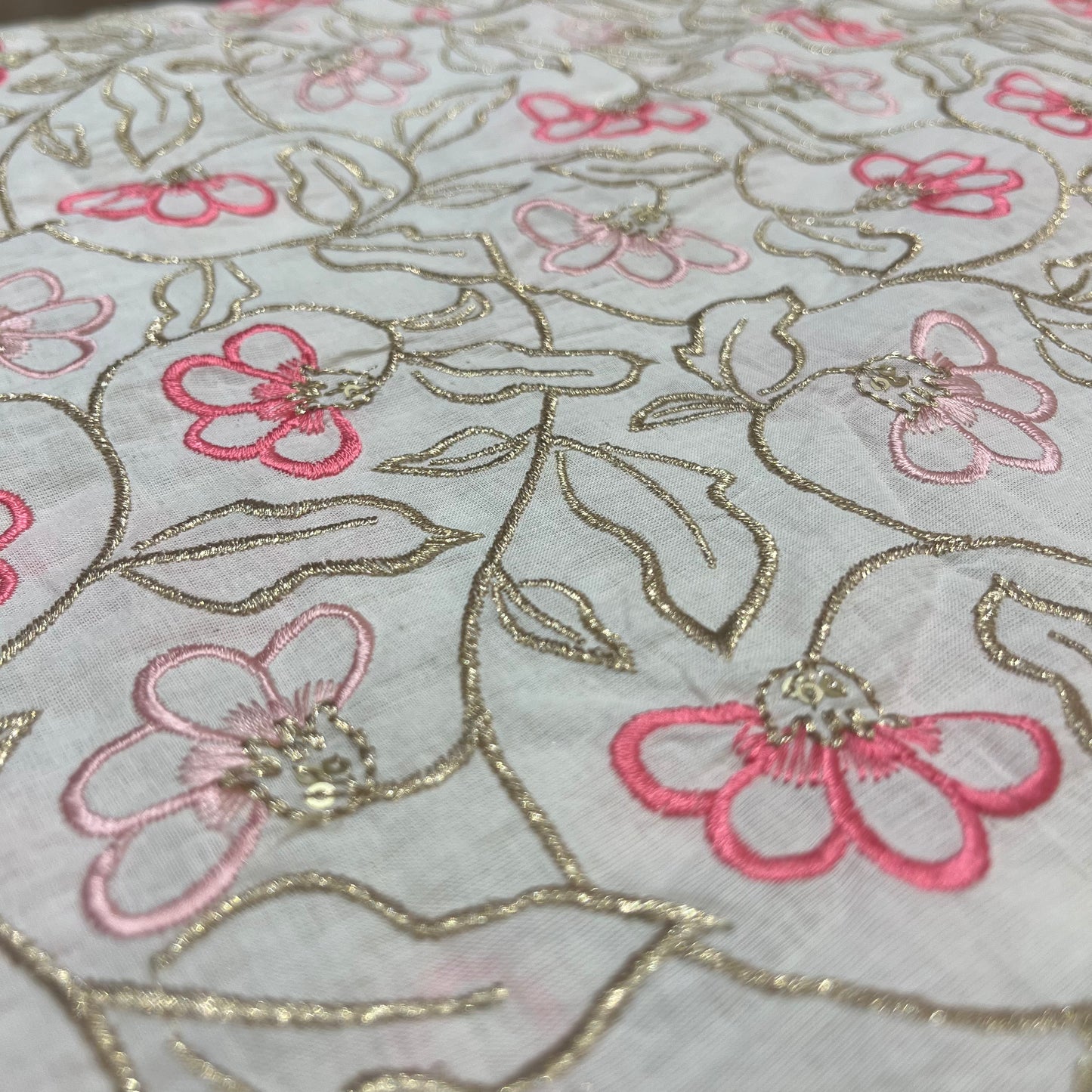 Cotton Aariwork (Pink)