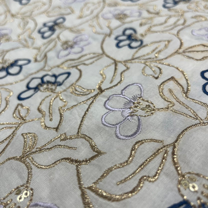 Cotton Aariwork (Navy Blue)