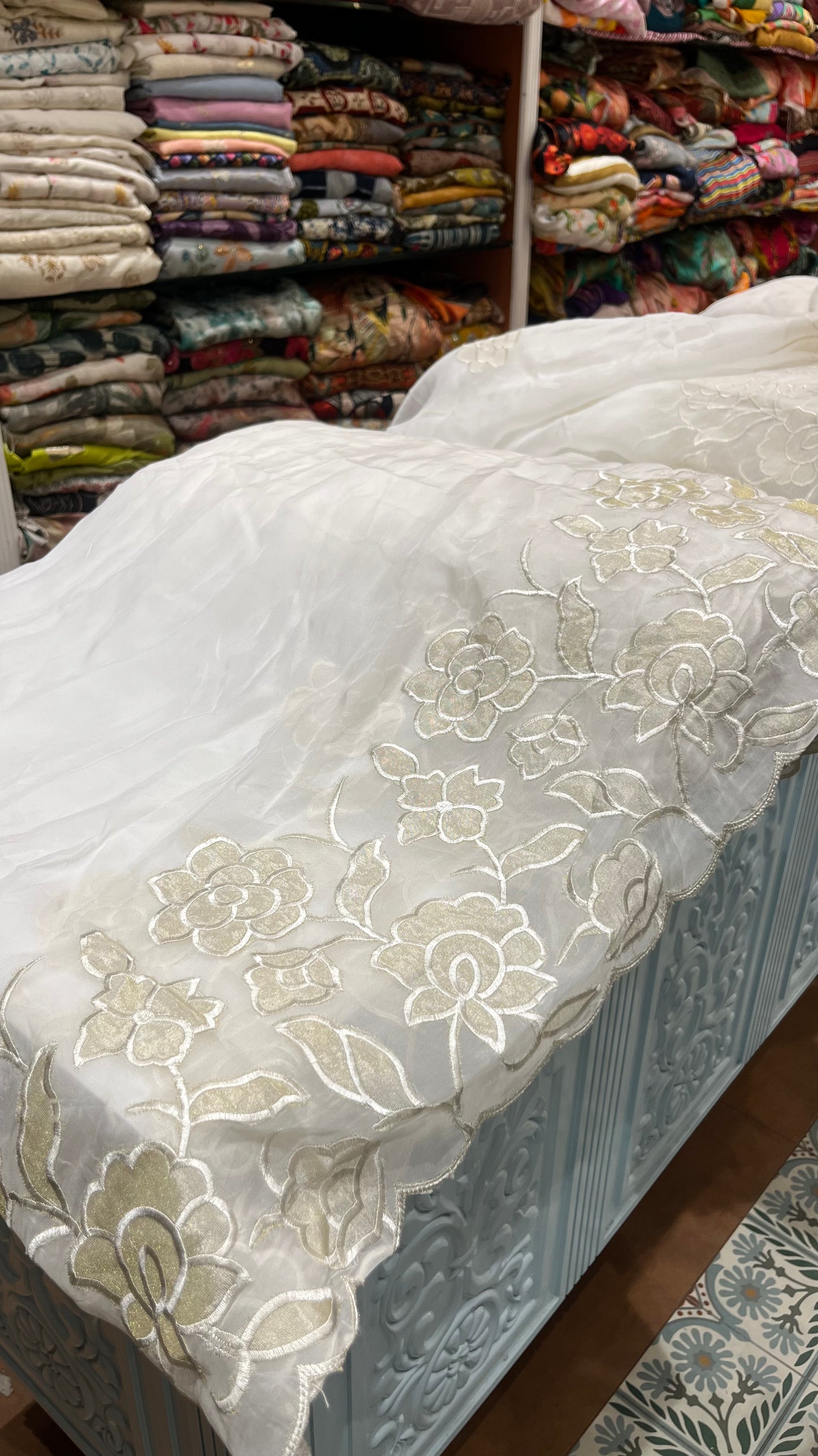 ORGANZA FABRIC with Panel Work