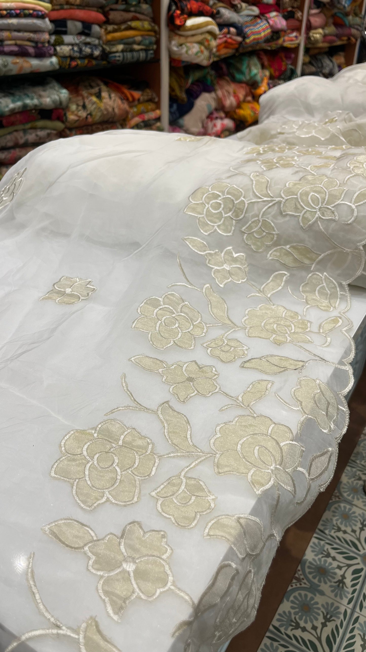ORGANZA FABRIC with Panel Work