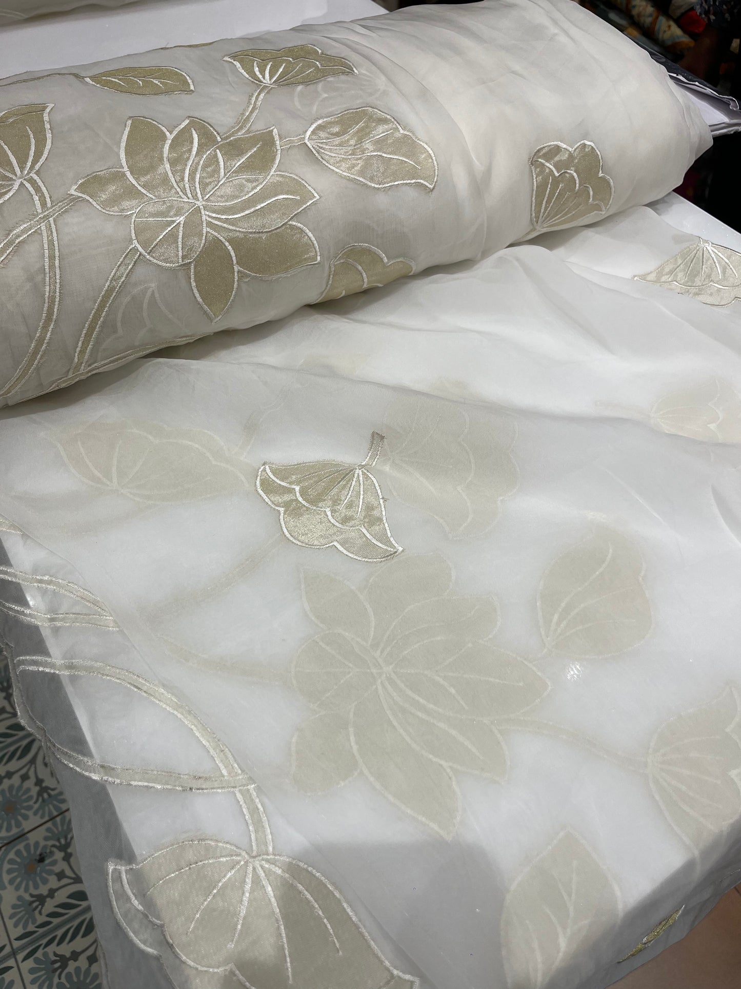 ORGANZA FABRIC with Panel Work