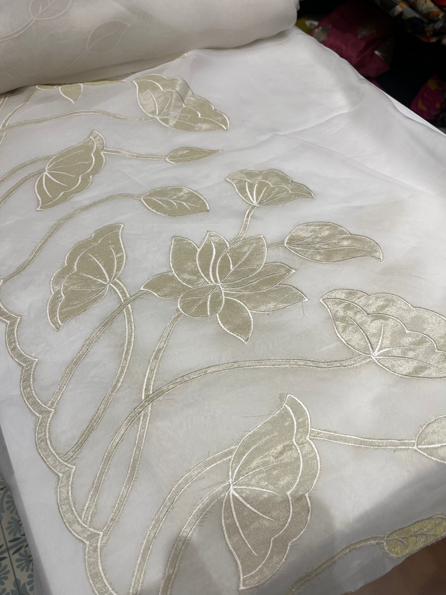 ORGANZA FABRIC with Panel Work