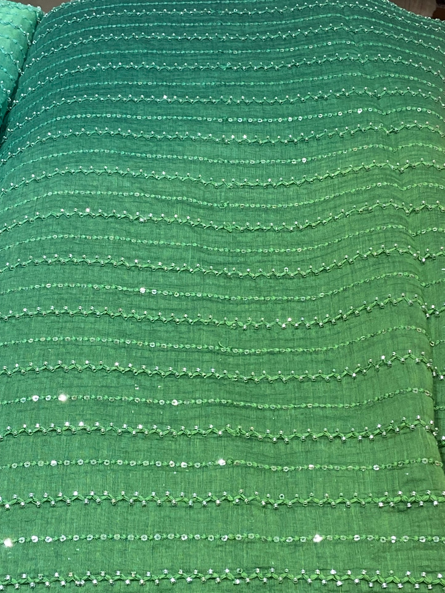 Chanderi Ombre Shaded Fabric with Cutpipes