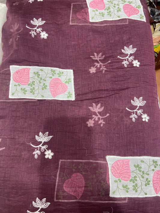 Chanderi Fabric with Appliqué Patchwork