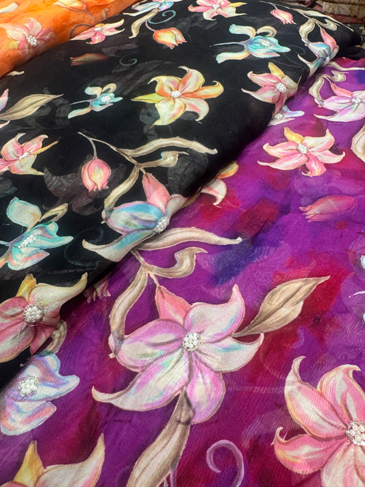 Digital Printed Organza Fabric