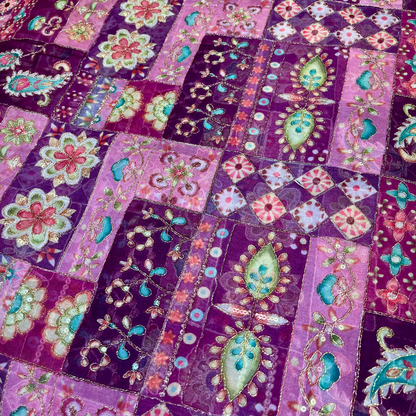 Organza with multi colour highlights (wine pink)