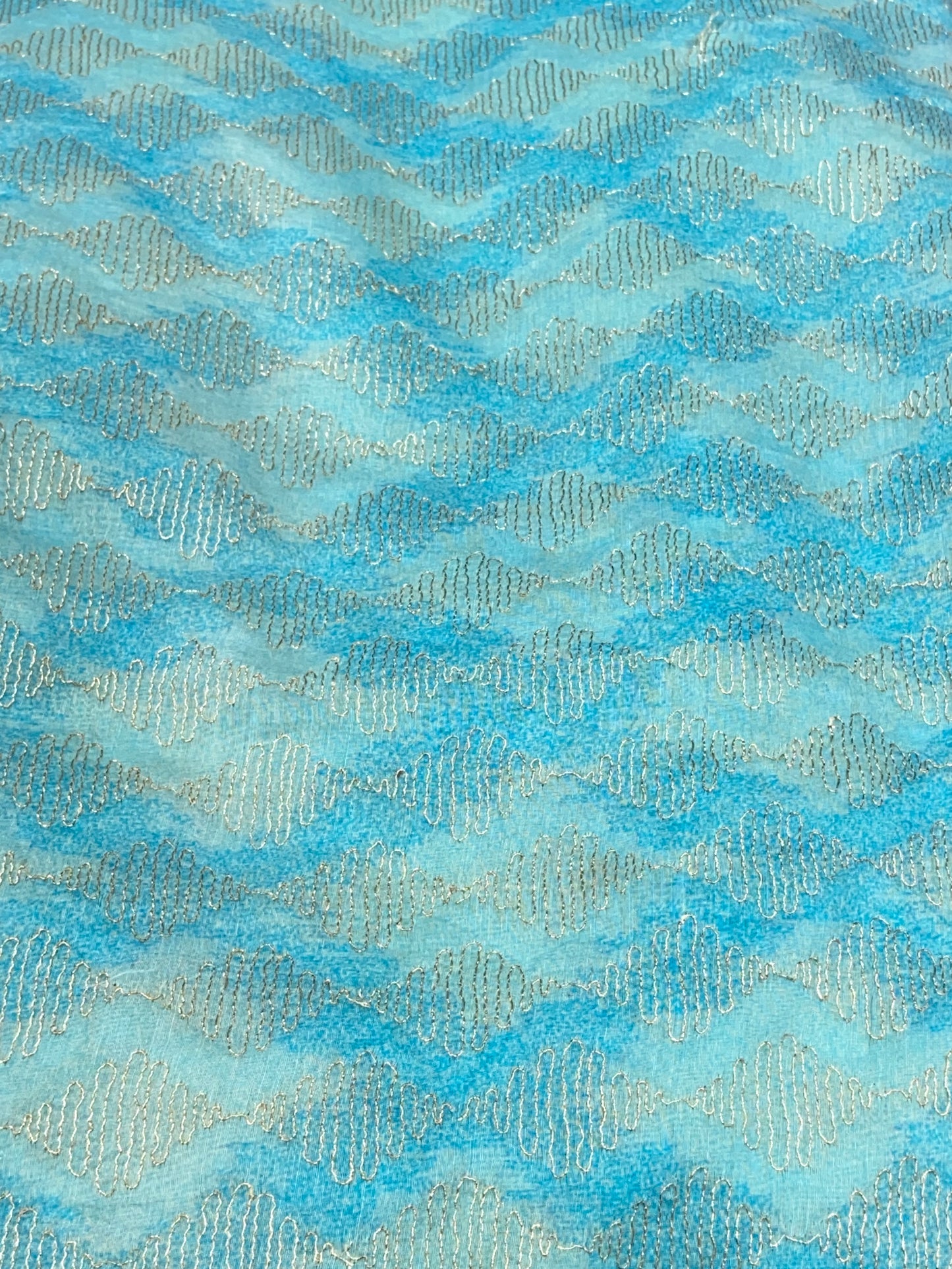 Chanderi Fabric with Aari Zari Work