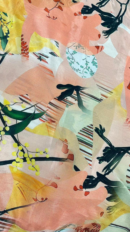 Muslin Crape Digital Printed Fabric