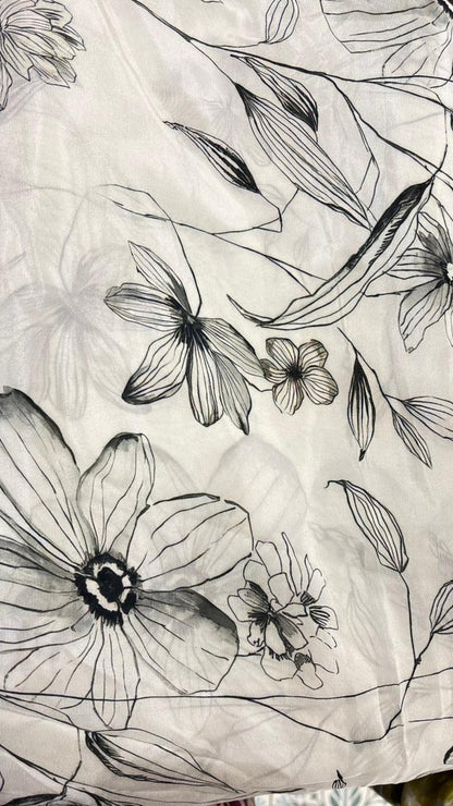 Muslin Crape Digital Printed Fabric
