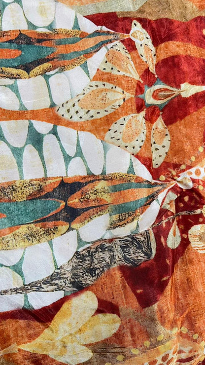 Muslin Crape Digital Printed Fabric