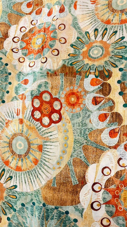 Muslin Crape Digital Printed Fabric