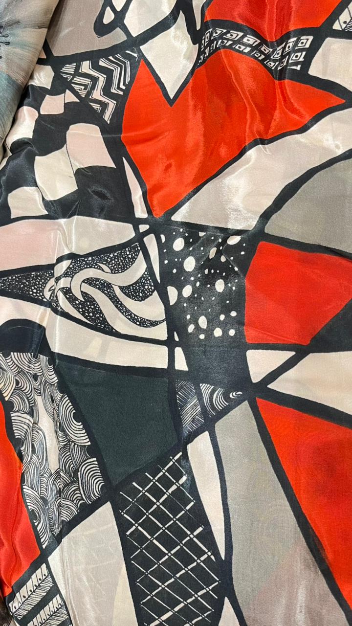 Muslin Crape Digital Printed Fabric