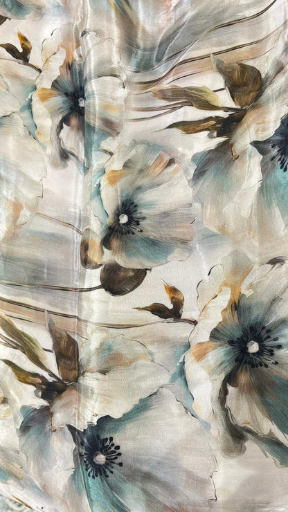 Muslin Crape Digital Printed Fabric