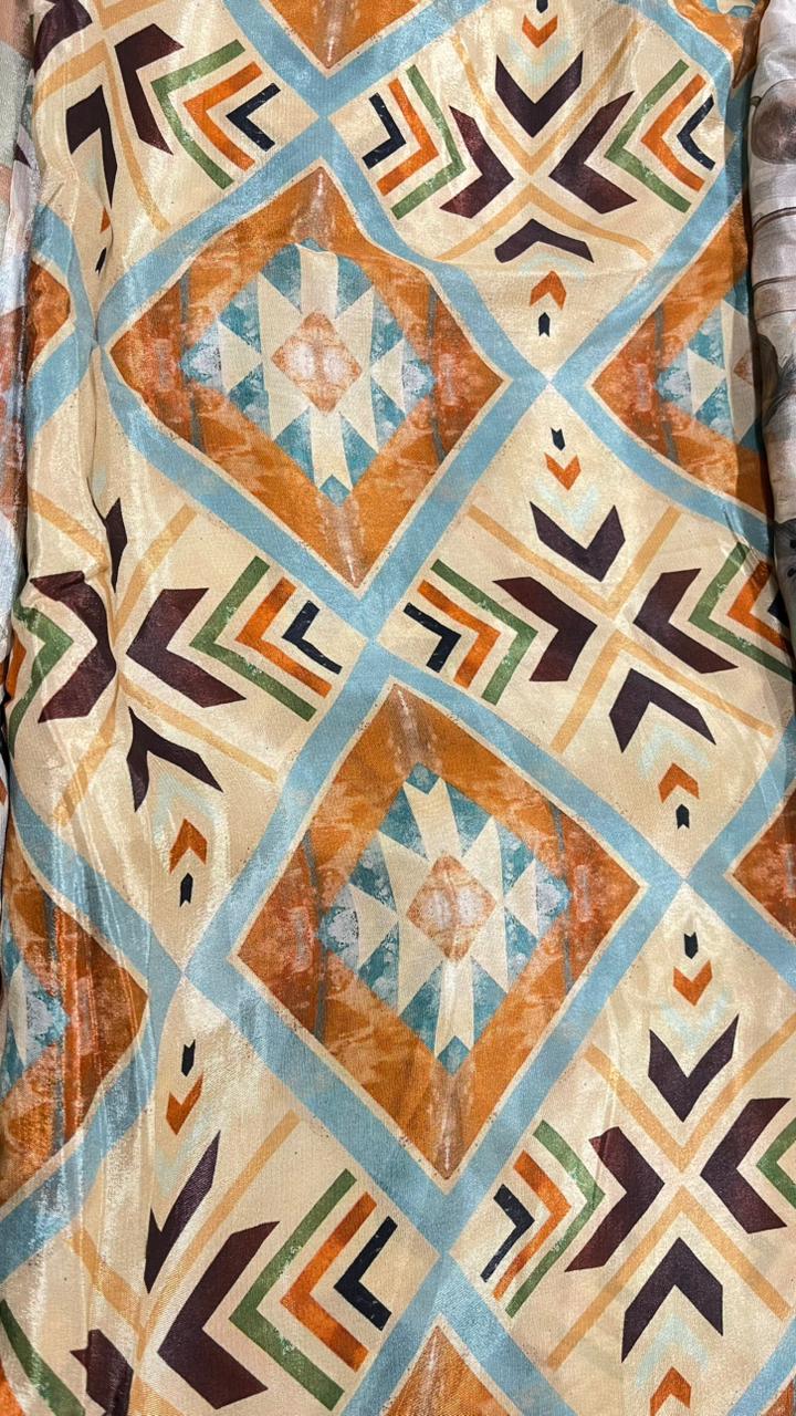 Muslin Crape Digital Printed Fabric