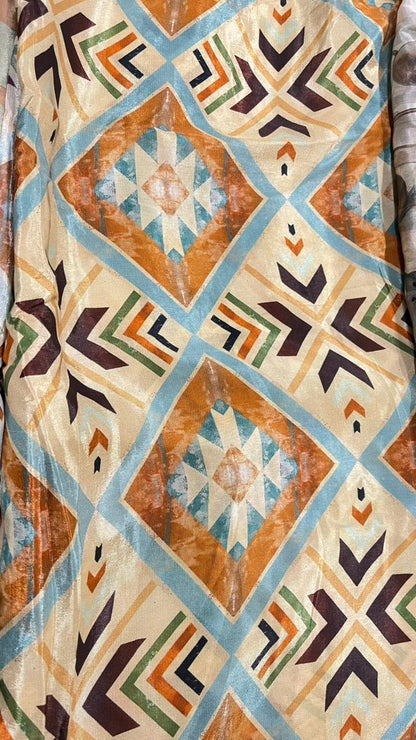 Muslin Crape Digital Printed Fabric