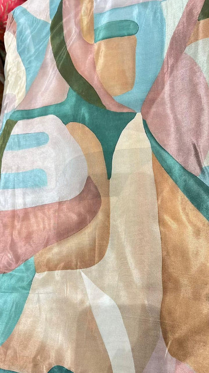 Muslin Crape Digital Printed Fabric